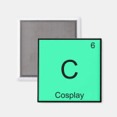 Aimant C - Cosplay Chimie Élément Symbole Costume Tee (Recto/Verso)