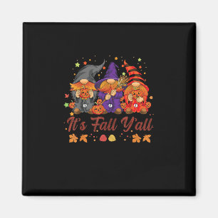 Aimant C’est automne Y’all Halloween Gnomes Citrouille au
