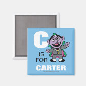 Aimant C est pour le Comte von Count | Ajoutez votre nom (Recto/Verso)