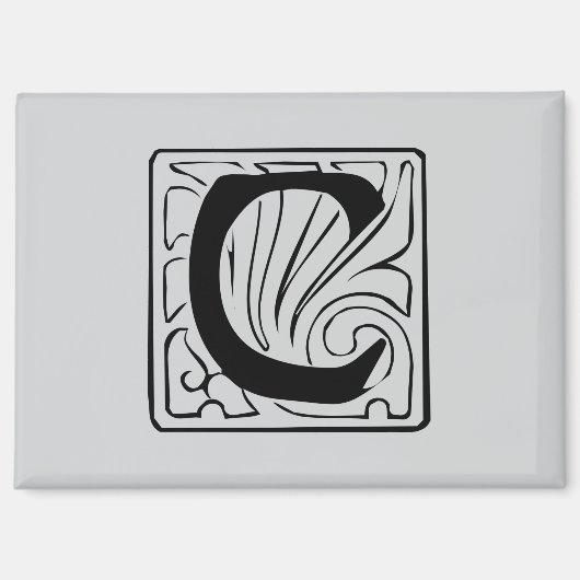 Aimant C Monogramme noir (Recto)