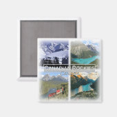 Aimant CA0027 Amérique, Canada, Rocheuses canadiennes, Fr (Recto/Verso)