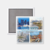 Aimant CA0032 America, Canada, Vancouver, Skyline Fridge (Recto/Verso)
