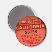 Aimant CA Fishing Lic 1934 (Recto/Verso)