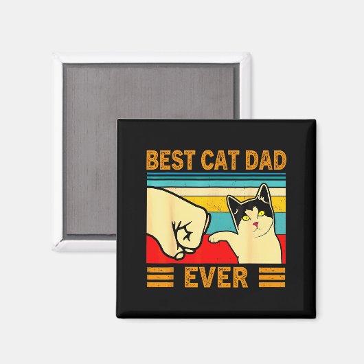 Aimant Ca Men Cat Dad Ever Funny Cat Lover Gift  (Recto/Verso)