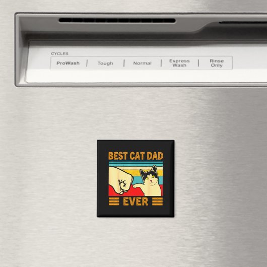 Aimant Ca Men Cat Dad Ever Funny Cat Lover Gift  (In Situ (Lave-vaisselle))
