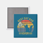 Aimant Ca Men Cat Dad Ever Funny Cat Lover Gift  (Recto/Verso)
