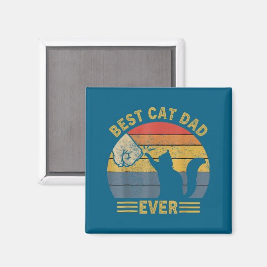 Aimant Ca Men Cat Dad Ever Funny Cat Lover Gift  (Recto/Verso)