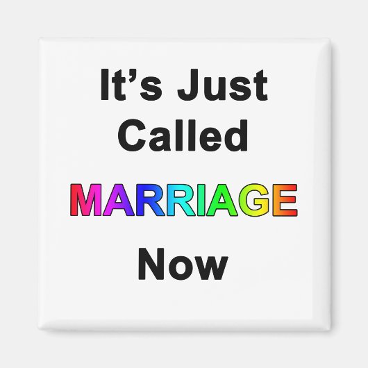 Aimant Ça s'appelle juste Mariage maintenant (Devant)