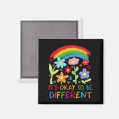 Aimant Ça Va Être Un Autisme Différent Rainbow Boho Neuro (Recto/Verso)