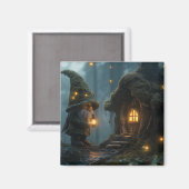 Aimant Cabane de gnome enchantée au clair de lune : Fanta (Recto/Verso)