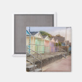 Aimant Cabanes de plage colorées (Recto/Verso)