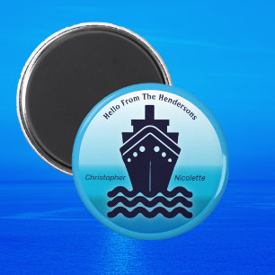 Aimant Cabine de bateau de croisière Salon amical Bonjour