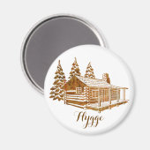 Aimant Cabine de journal confortable - Hygge ou votre pro (Recto/Verso)