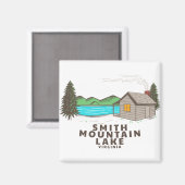 Aimant Cabine du lac Smith Mountain (Recto/Verso)