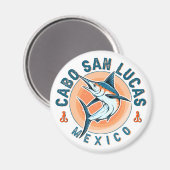 Aimant Cabo San Lucas Pêche nautique Sailfish Vintage (Recto/Verso)