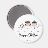Aimant cacahuètes | 3 Personne Snowman (Recto/Verso)