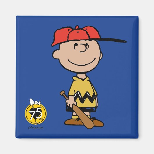 Aimant cacahuètes | Charlie Brown Baseball Smile (Devant)