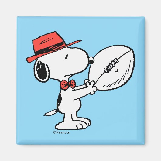 Aimant cacahuètes | Coach Football Snoopy (Devant)