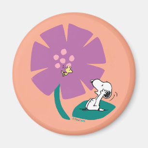 Aimant cacahuètes Illustration de la nature Fleur pourp