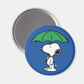 Aimant cacahuètes | Parapluie vert Snoopy (Recto/Verso)
