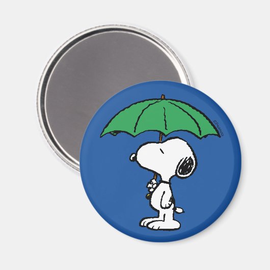Aimant cacahuètes | Parapluie vert Snoopy (Recto/Verso)