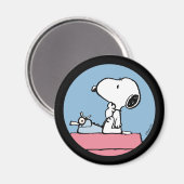 Aimant cacahuètes | Snoopy à la machine à écrire (Recto/Verso)