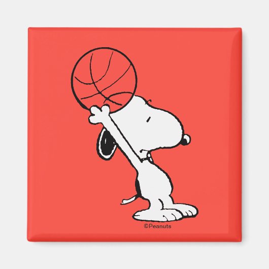 Aimant cacahuètes | Snoopy Basketball Hoop Shot (Devant)