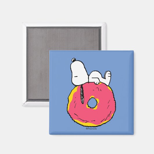 Aimant cacahuètes | Snoopy Donut rose (Recto/Verso)