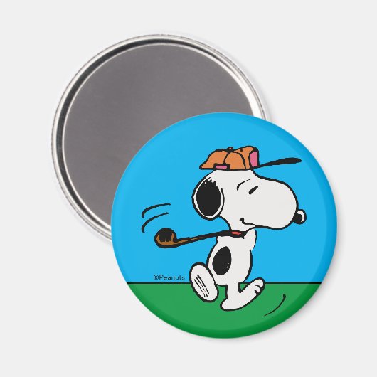 Aimant cacahuètes | Snoopy Golf Swing (Recto/Verso)