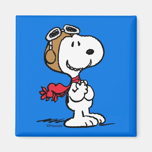Aimant cacahuètes | Snoopy L'As Volant (Devant)