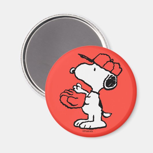 Aimant cacahuètes | Snoopy Making the Catch (Recto/Verso)