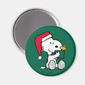 Aimant cacahuètes | Snoopy Père Noël & Woodstock Cadeau (Recto/Verso)