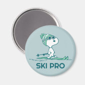 Aimant cacahuètes | Snoopy sur Skis (Recto/Verso)
