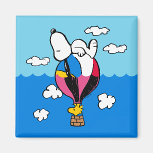 Aimant cacahuètes   Snoopy & Woodstock Hot Air Balloon