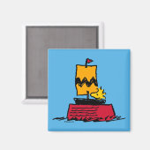Aimant cacahuètes | Woodstock Snoopy Plat Bateau à voile (Recto/Verso)