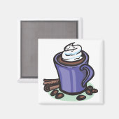 Aimant cacao au chocolat chaud (Recto/Verso)