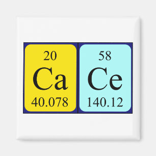 Aimant Cace l'aimant de nom de table périodique
