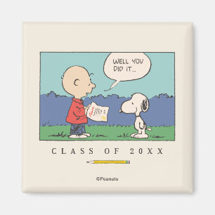 Aimant Cachou Charlie Brown Snoopy Eh bien vous l'avez fa