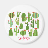 Aimant Cactus à fleurs rouges agrafés Plantes Thunder_Cov (Devant)