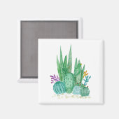 Aimant Cactus, aquarelle (Recto/Verso)