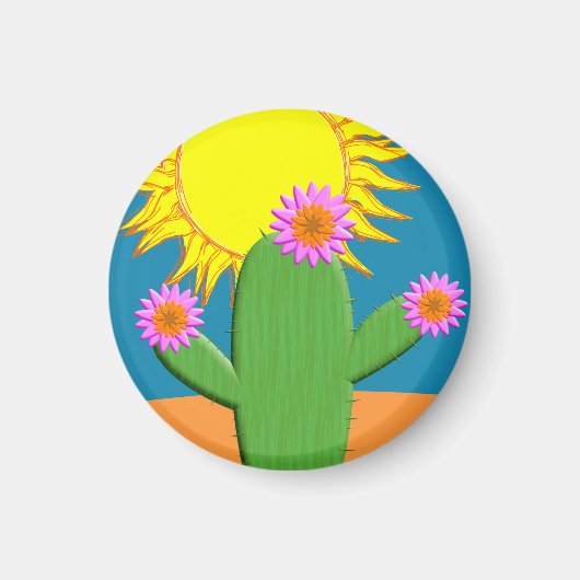 Aimant Cactus Dans Une Journée Ensoleillée (Devant)