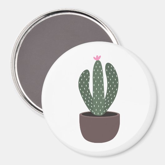 Aimant Cactus en pot (Recto/Verso)
