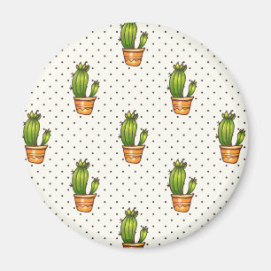Aimant Cactus et motif de point succulent de Polk