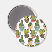Aimant Cactus Intérieur & Succulents Dans Les Pots Motif (Recto/Verso)