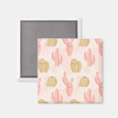 Aimant cactus rose (Recto/Verso)