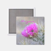 Aimant cactus rose, Arizona (Recto/Verso)