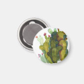 Aimant Cactus, succulentes : aquarelle vintage. (Recto/Verso)