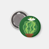 Aimant Cactus vert : motif abstrait naturel. (Recto/Verso)