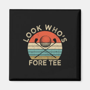 Aimant Cadeau 40e anniversaire Golf Pun Vintage Regarde q