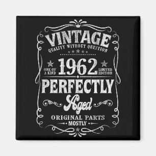 Aimant Cadeau 60 Ans Vintage 1962 60e Anniversaire Fabriq